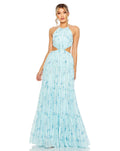 Halter Neck Cut Out Floral Gown | Sample | Sz. 2