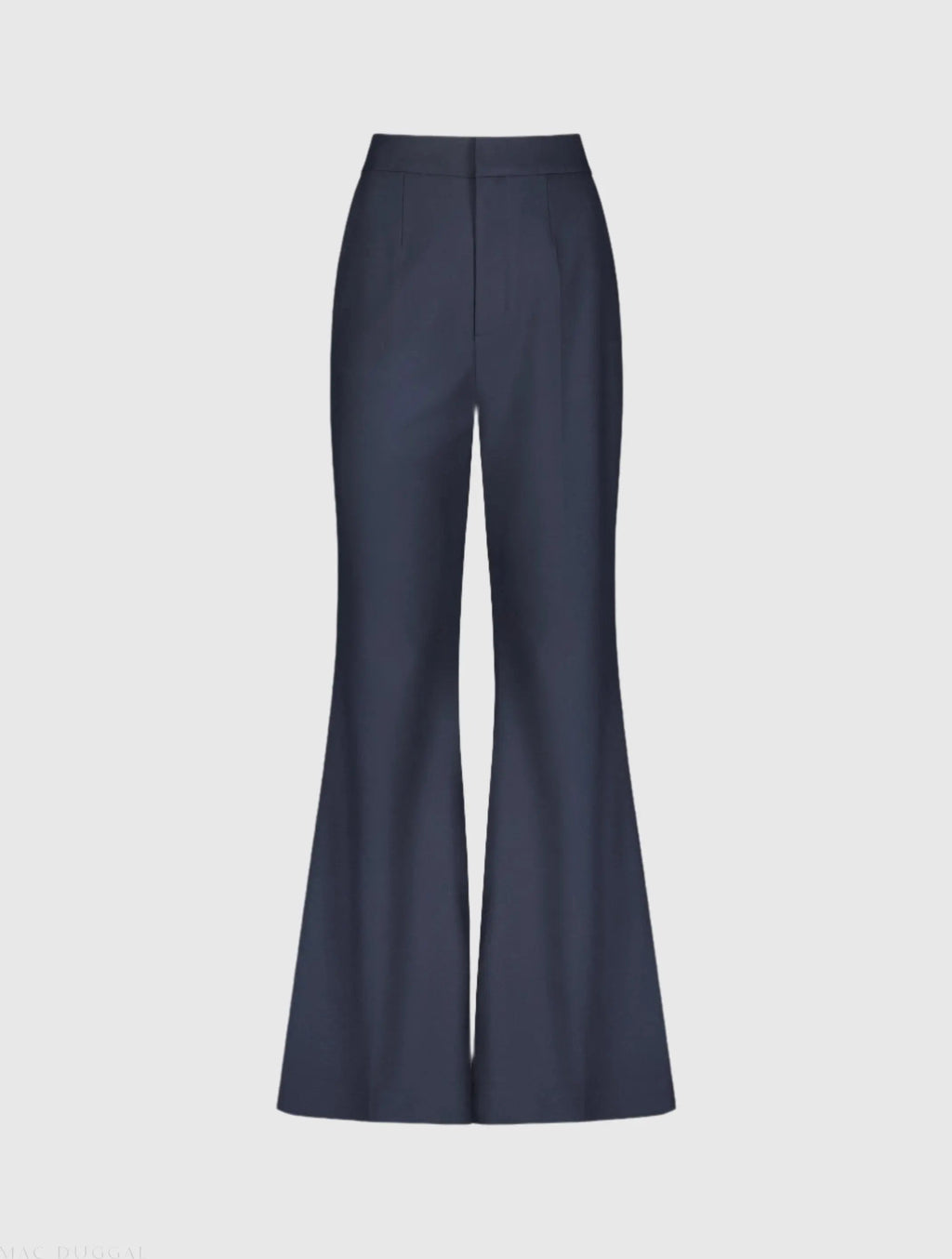 Navy Classic Crepe Flared Trouser Pant